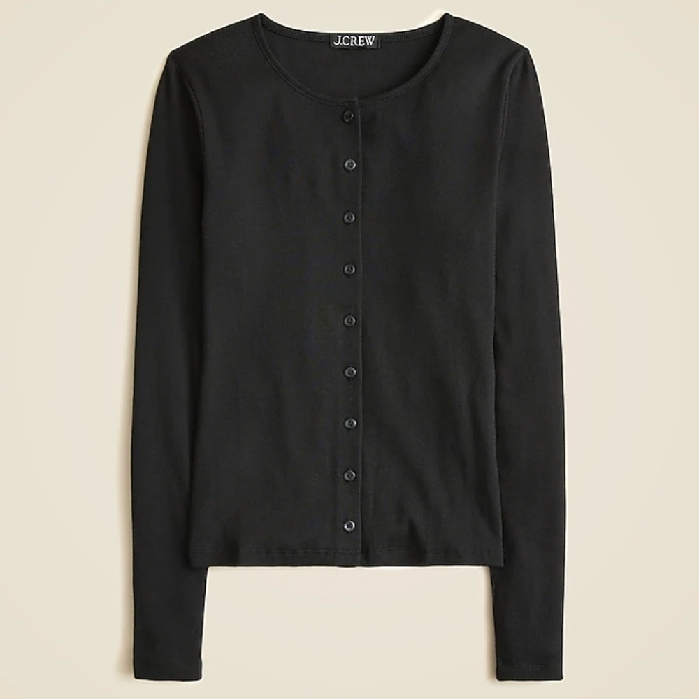 J Crew Classic Black Cardigan